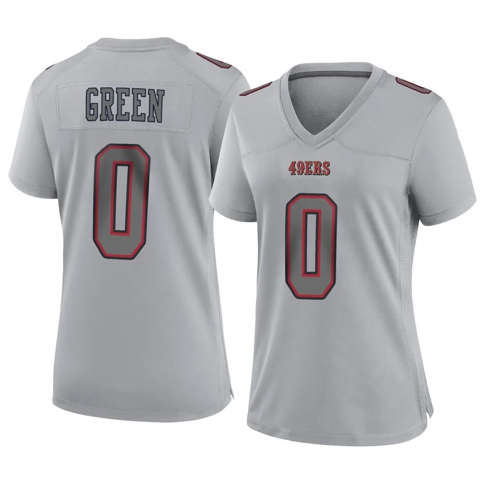 Women's San Francisco 49ers Renardo Green Nike Atmosphere Fashion Game Gray Jersey Women's San Francisco 49ers Renardo Green Nike Atmosphere Fashion Game Gray Jersey