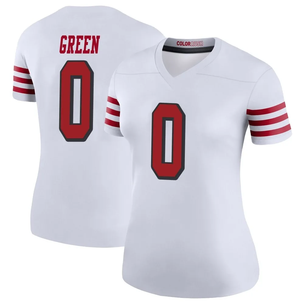 Women's San Francisco 49ers Renardo Green Nike Color Rush Legend White Jersey Women's San Francisco 49ers Renardo Green Nike Color Rush Legend White Jersey