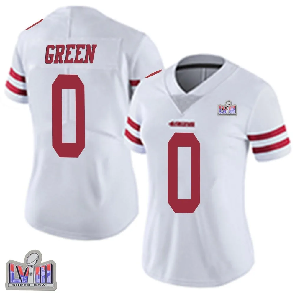 Women's San Francisco 49ers Renardo Green Nike Vapor Untouchable Super Bowl LVIII Patch Limited White Jersey Women's San Francisco 49ers Renardo Green Nike Vapor Untouchable Super Bowl LVIII Patch Limited White Jersey