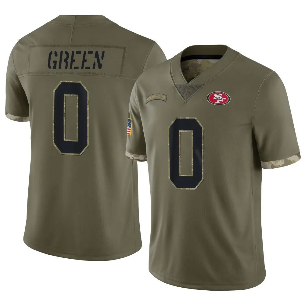 Youth San Francisco 49ers Renardo Green Nike 2022 Salute To Service Limited Olive Jersey Youth San Francisco 49ers Renardo Green Nike 2022 Salute To Service Limited Olive Jersey