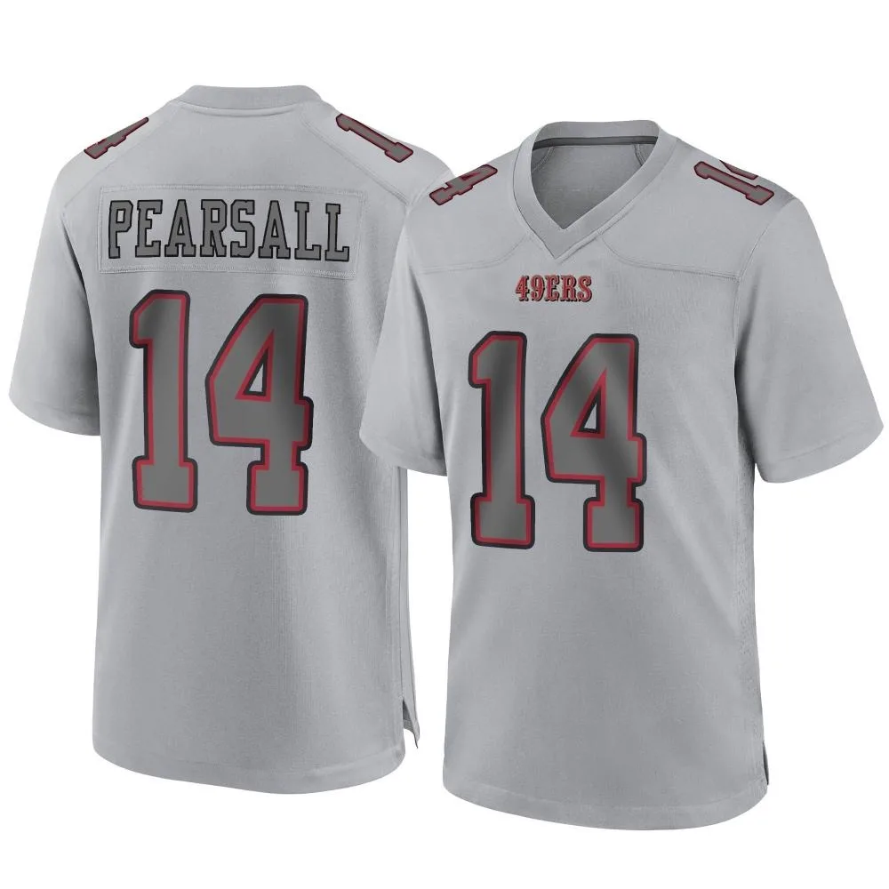 Men's San Francisco 49ers Ricky Pearsall Nike Atmosphere Fashion Game Gray Jersey Men's San Francisco 49ers Ricky Pearsall Nike Atmosphere Fashion Game Gray Jersey