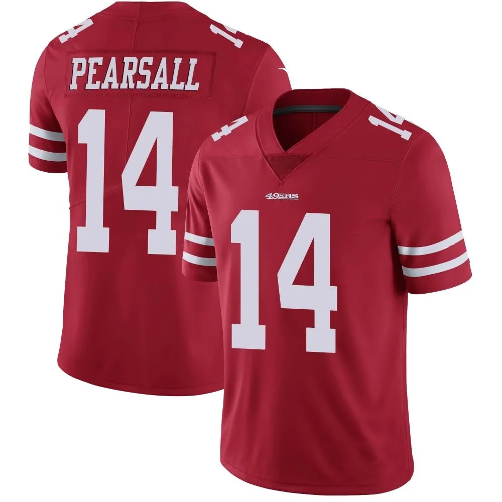 Men's San Francisco 49ers Ricky Pearsall Nike Team Color Vapor Untouchable Limited Red Jersey Men's San Francisco 49ers Ricky Pearsall Nike Team Color Vapor Untouchable Limited Red Jersey