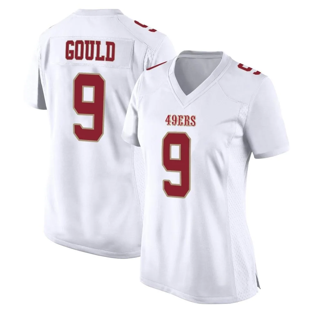 Women's San Francisco 49ers Robbie Gould Nike Fashion Game White Jersey Women's San Francisco 49ers Robbie Gould Nike Fashion Game White Jersey