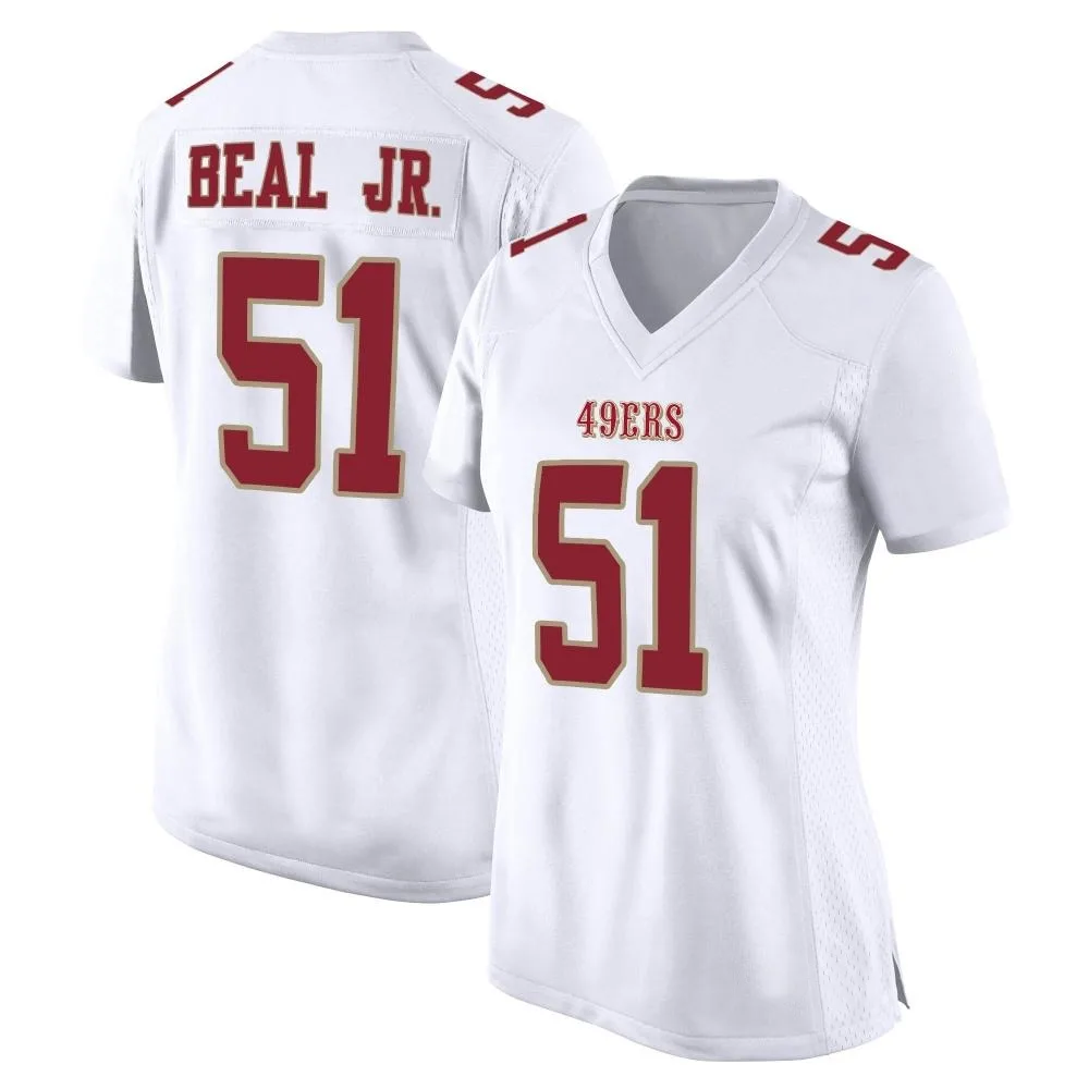 Women's San Francisco 49ers Robert Beal Jr. Nike Fashion Game White Jersey Women's San Francisco 49ers Robert Beal Jr. Nike Fashion Game White Jersey
