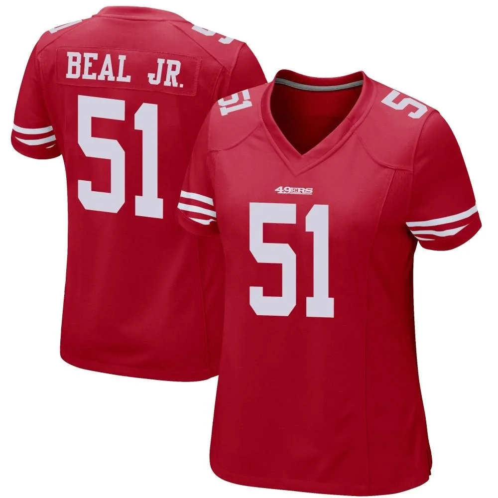 Women's San Francisco 49ers Robert Beal Jr. Nike Team Color Game Red Jersey Women's San Francisco 49ers Robert Beal Jr. Nike Team Color Game Red Jersey
