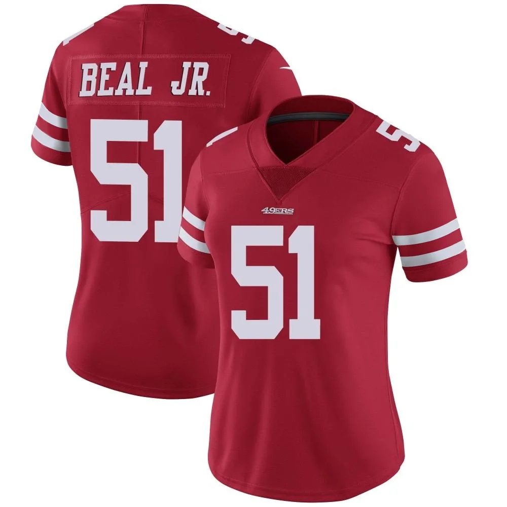 Women's San Francisco 49ers Robert Beal Jr. Nike Team Color Vapor Untouchable Limited Red Jersey Women's San Francisco 49ers Robert Beal Jr. Nike Team Color Vapor Untouchable Limited Red Jersey