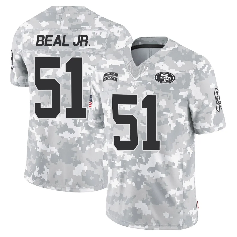 Youth San Francisco 49ers Robert Beal Jr. Nike 2024 Salute To Service Limited Arctic Camo Jersey Youth San Francisco 49ers Robert Beal Jr. Nike 2024 Salute To Service Limited Arctic Camo Jersey