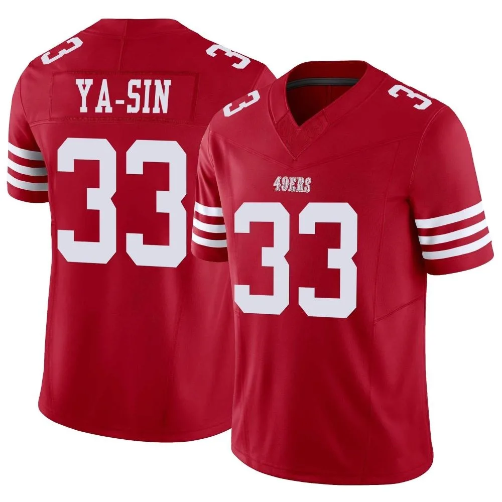 Men's San Francisco 49ers Rock Ya-sin Nike Vapor F.U.S.E. Limited Scarlet Jersey Men's San Francisco 49ers Rock Ya-sin Nike Vapor F.U.S.E. Limited Scarlet Jersey