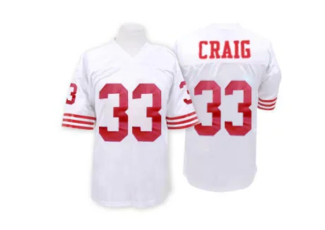 Men's San Francisco 49ers Roger Craig Mitchell And Ness Throwback Authentic White Jersey Men's San Francisco 49ers Roger Craig Mitchell And Ness Throwback Authentic White Jersey