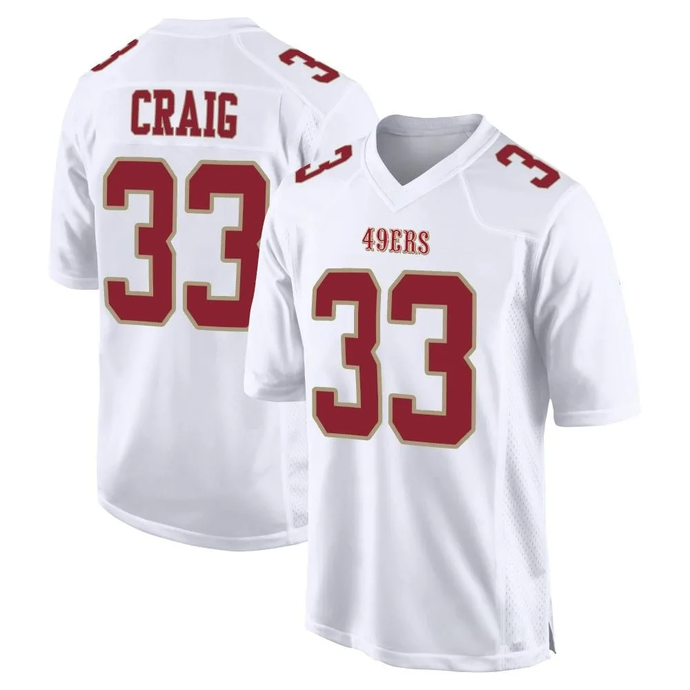 Men's San Francisco 49ers Roger Craig Nike Fashion Game White Jersey Men's San Francisco 49ers Roger Craig Nike Fashion Game White Jersey