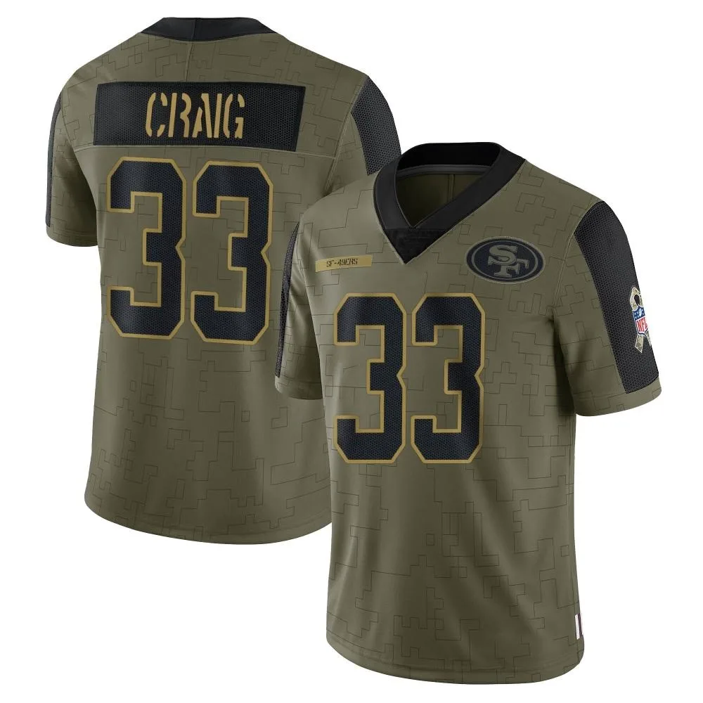 Youth San Francisco 49ers Roger Craig Nike 2021 Salute To Service Limited Olive Jersey Youth San Francisco 49ers Roger Craig Nike 2021 Salute To Service Limited Olive Jersey
