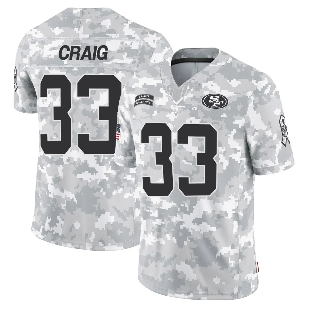 Youth San Francisco 49ers Roger Craig Nike 2024 Salute To Service Limited Arctic Camo Jersey Youth San Francisco 49ers Roger Craig Nike 2024 Salute To Service Limited Arctic Camo Jersey