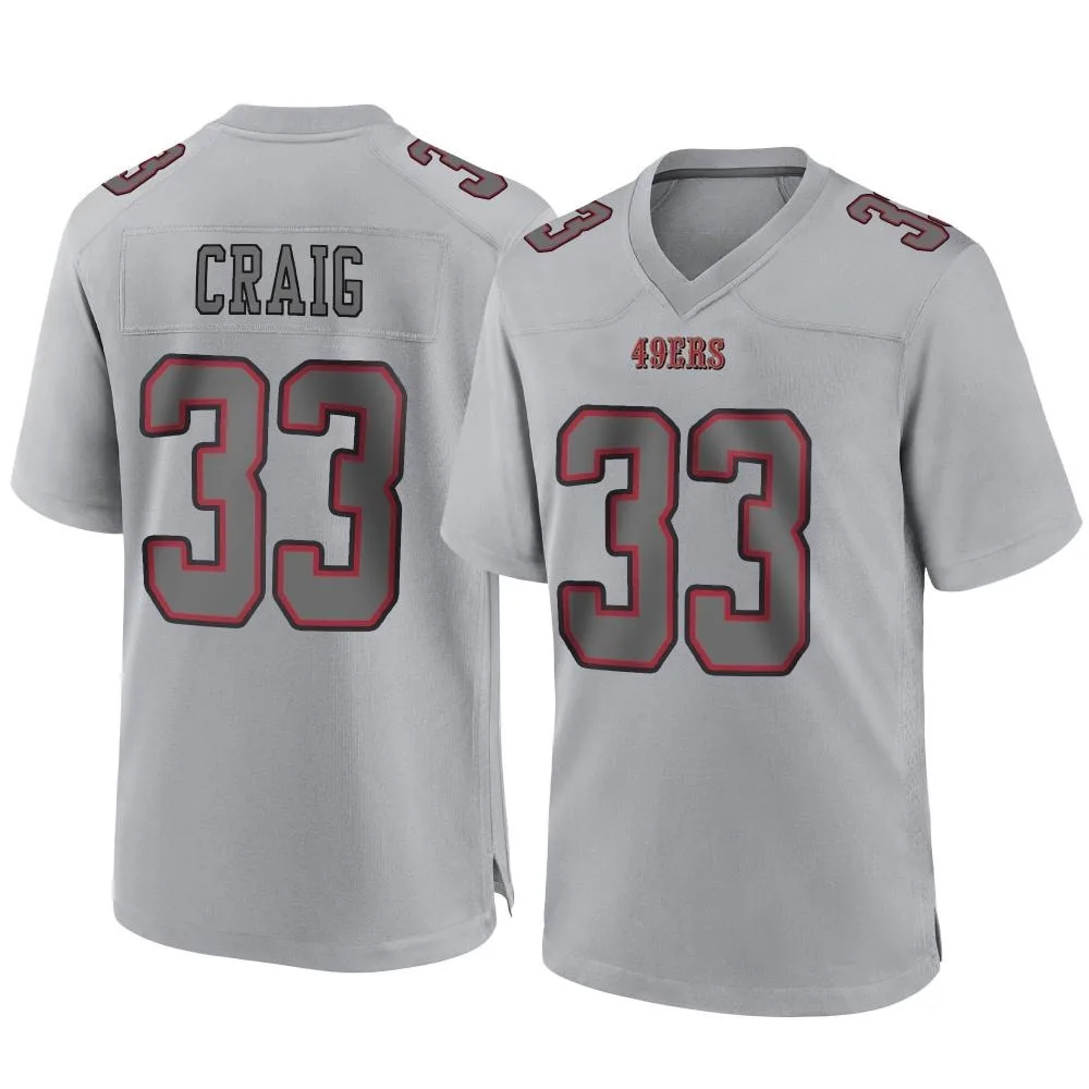 Youth San Francisco 49ers Roger Craig Nike Atmosphere Fashion Game Gray Jersey Youth San Francisco 49ers Roger Craig Nike Atmosphere Fashion Game Gray Jersey