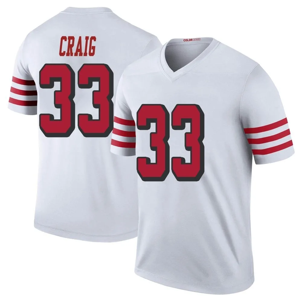 Youth San Francisco 49ers Roger Craig Nike Color Rush Legend White Jersey Youth San Francisco 49ers Roger Craig Nike Color Rush Legend White Jersey