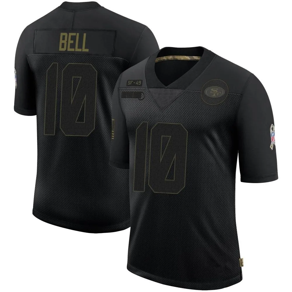 Men's San Francisco 49ers Ronnie Bell Nike 2020 Salute To Service Limited Black Jersey Men's San Francisco 49ers Ronnie Bell Nike 2020 Salute To Service Limited Black Jersey