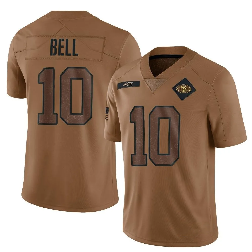 Men's San Francisco 49ers Ronnie Bell Nike 2023 Salute To Service Limited Brown Jersey Men's San Francisco 49ers Ronnie Bell Nike 2023 Salute To Service Limited Brown Jersey