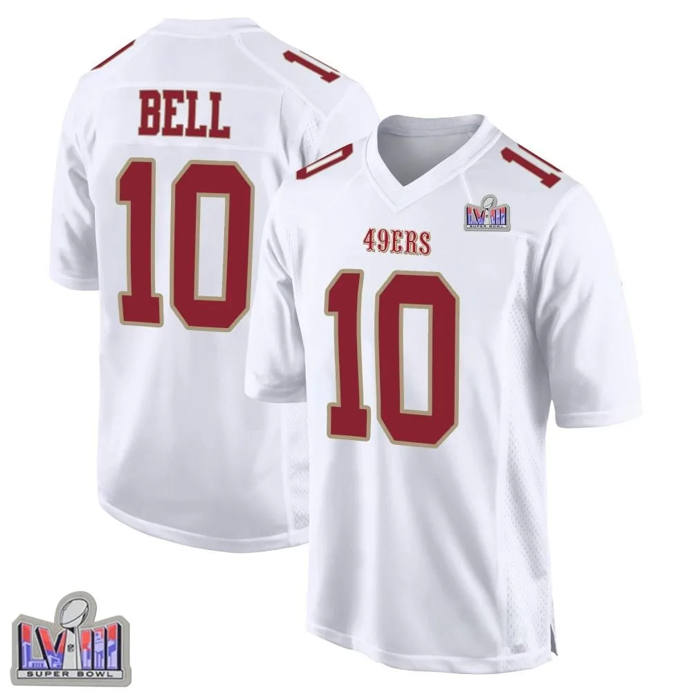 Men's San Francisco 49ers Ronnie Bell Nike Fashion Super Bowl LVIII Patch Game White Jersey Men's San Francisco 49ers Ronnie Bell Nike Fashion Super Bowl LVIII Patch Game White Jersey