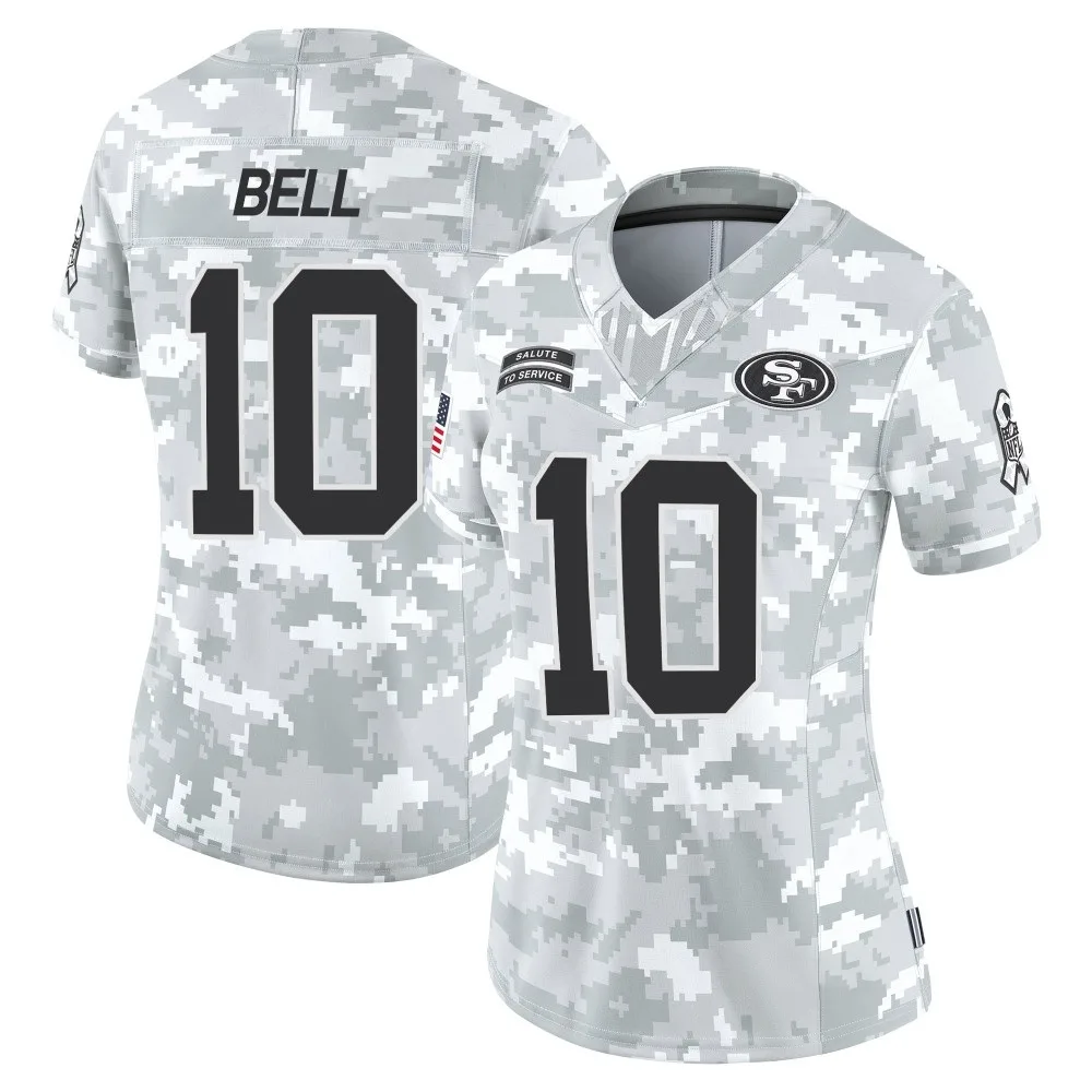 Women's San Francisco 49ers Ronnie Bell Nike Francisco 2024 Salute To Service Limited Arctic Camo Jersey Women's San Francisco 49ers Ronnie Bell Nike Francisco 2024 Salute To Service Limited Arctic Camo Jersey