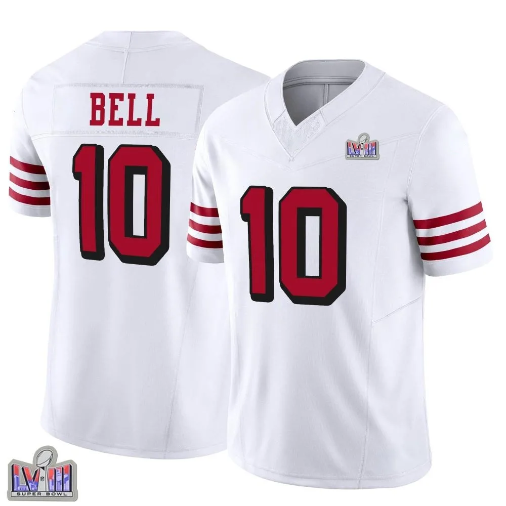 Youth San Francisco 49ers Ronnie Bell Nike Alternate Vapor F.U.S.E. Super Bowl LVIII Patch Limited White Jersey Youth San Francisco 49ers Ronnie Bell Nike Alternate Vapor F.U.S.E. Super Bowl LVIII Patch Limited White Jersey