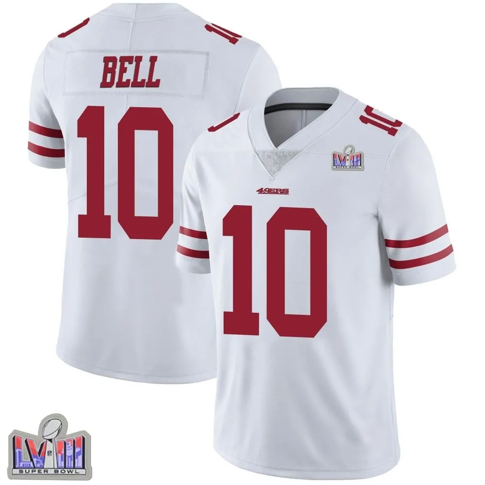 Youth San Francisco 49ers Ronnie Bell Nike Vapor Untouchable Super Bowl LVIII Patch Limited White Jersey Youth San Francisco 49ers Ronnie Bell Nike Vapor Untouchable Super Bowl LVIII Patch Limited White Jersey