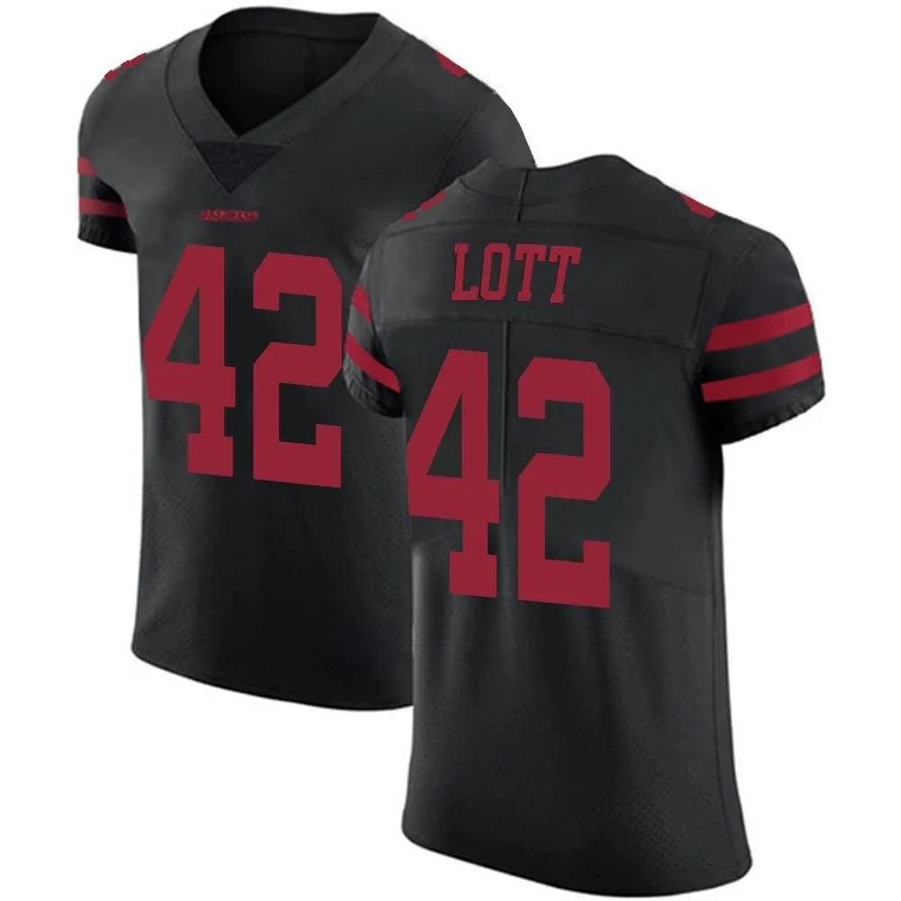 Men's San Francisco 49ers Ronnie Lott Nike Alternate Vapor Untouchable Elite Black Jersey Men's San Francisco 49ers Ronnie Lott Nike Alternate Vapor Untouchable Elite Black Jersey