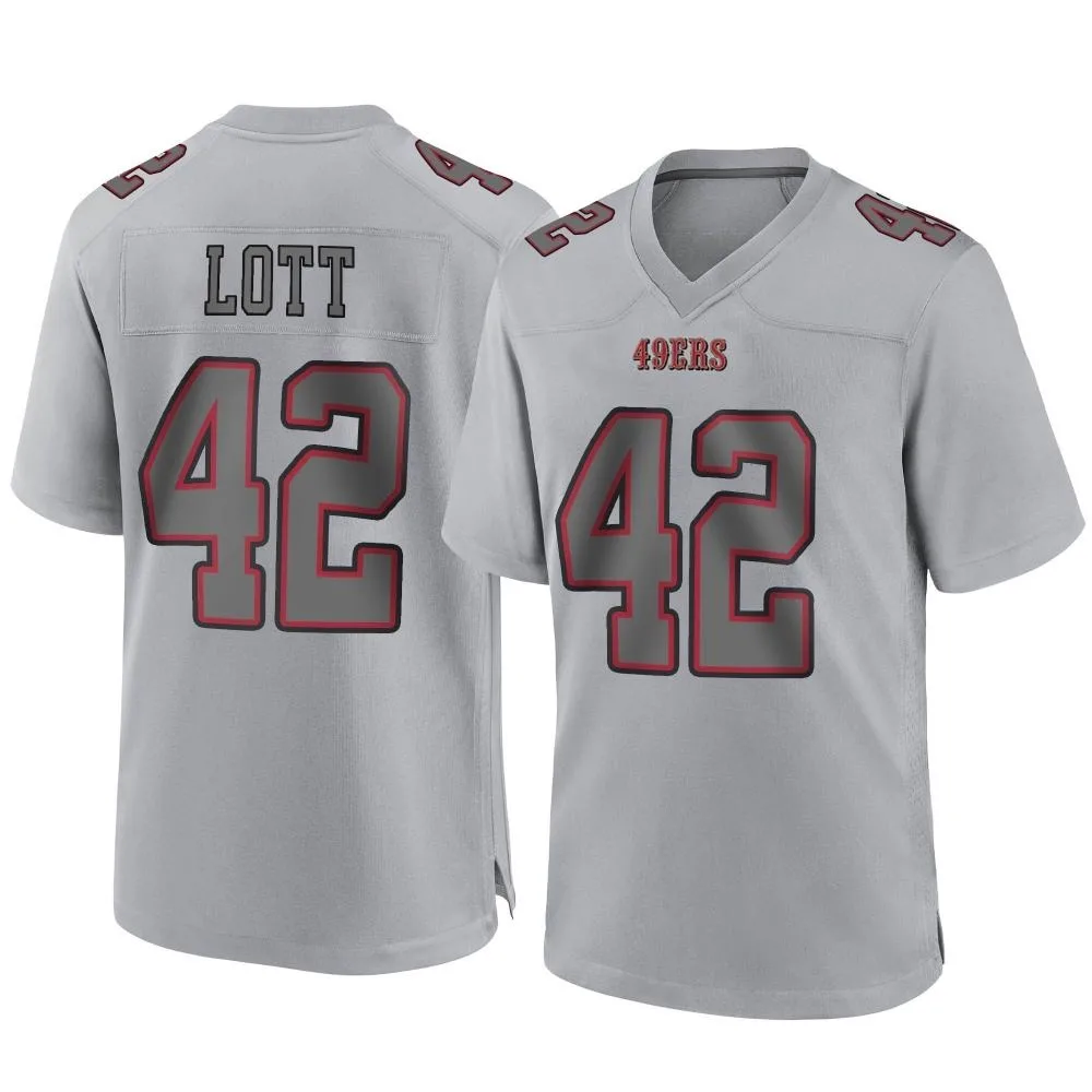 Men's San Francisco 49ers Ronnie Lott Nike Atmosphere Fashion Game Gray Jersey Men's San Francisco 49ers Ronnie Lott Nike Atmosphere Fashion Game Gray Jersey