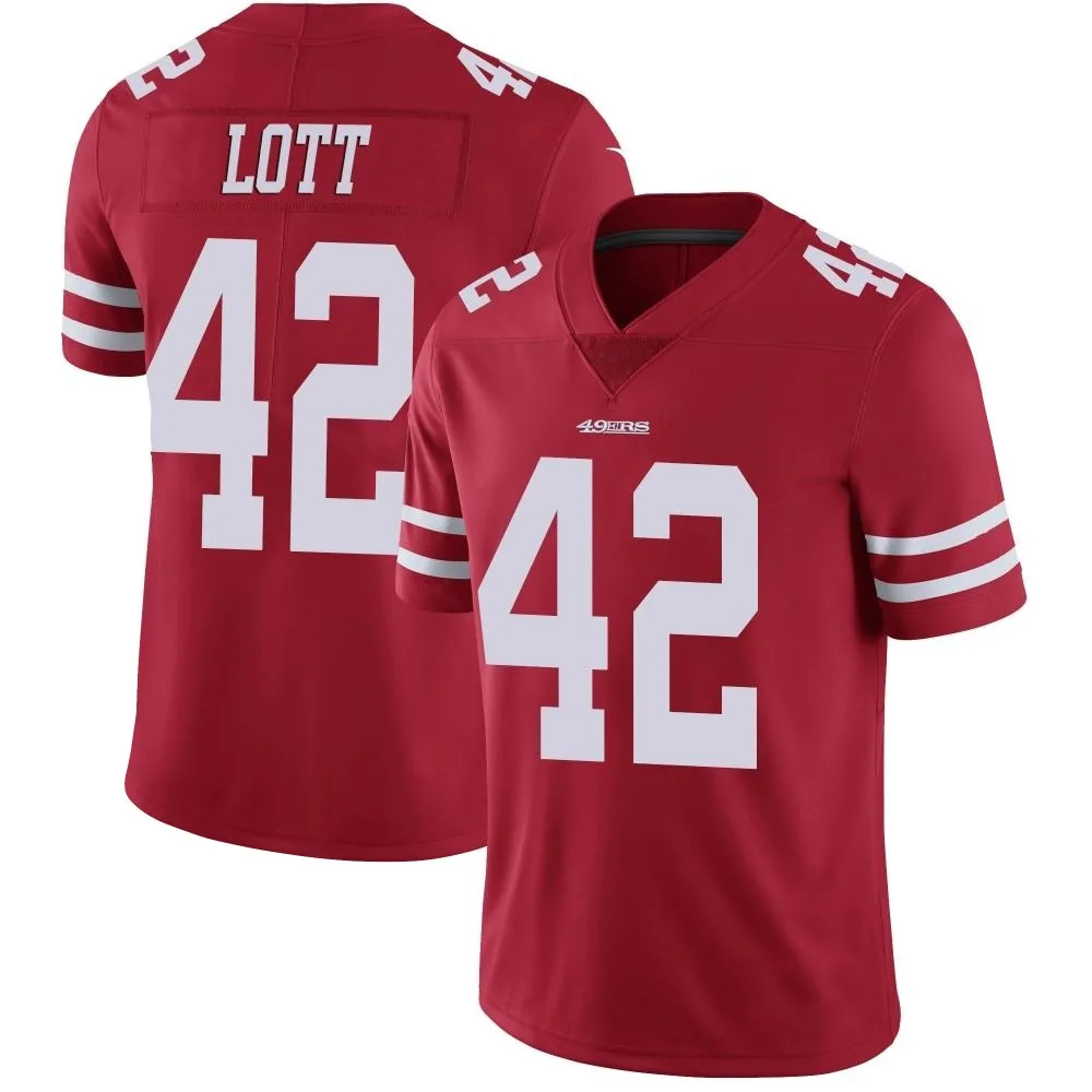 Men's San Francisco 49ers Ronnie Lott Nike Team Color Vapor Untouchable Limited Red Jersey Men's San Francisco 49ers Ronnie Lott Nike Team Color Vapor Untouchable Limited Red Jersey