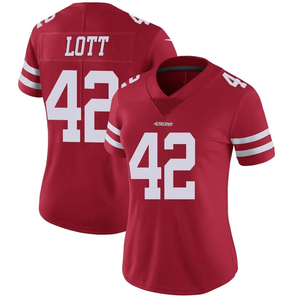 Women's San Francisco 49ers Ronnie Lott Nike Team Color Vapor Untouchable Limited Red Jersey Women's San Francisco 49ers Ronnie Lott Nike Team Color Vapor Untouchable Limited Red Jersey