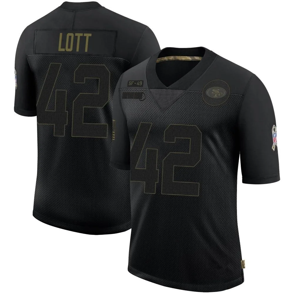 Youth San Francisco 49ers Ronnie Lott Nike 2020 Salute To Service Limited Black Jersey Youth San Francisco 49ers Ronnie Lott Nike 2020 Salute To Service Limited Black Jersey