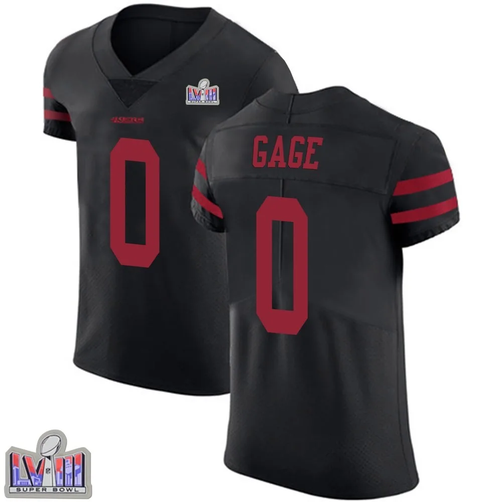 Men's San Francisco 49ers Russell Gage Nike Alternate Vapor Untouchable Super Bowl LVIII Patch Elite Black Jersey Men's San Francisco 49ers Russell Gage Nike Alternate Vapor Untouchable Super Bowl LVIII Patch Elite Black Jersey