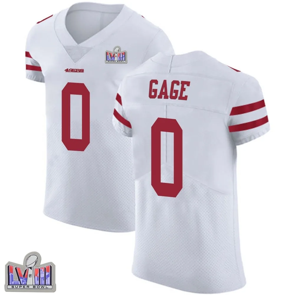 Men's San Francisco 49ers Russell Gage Nike Vapor Untouchable Super Bowl LVIII Patch Elite White Jersey Men's San Francisco 49ers Russell Gage Nike Vapor Untouchable Super Bowl LVIII Patch Elite White Jersey