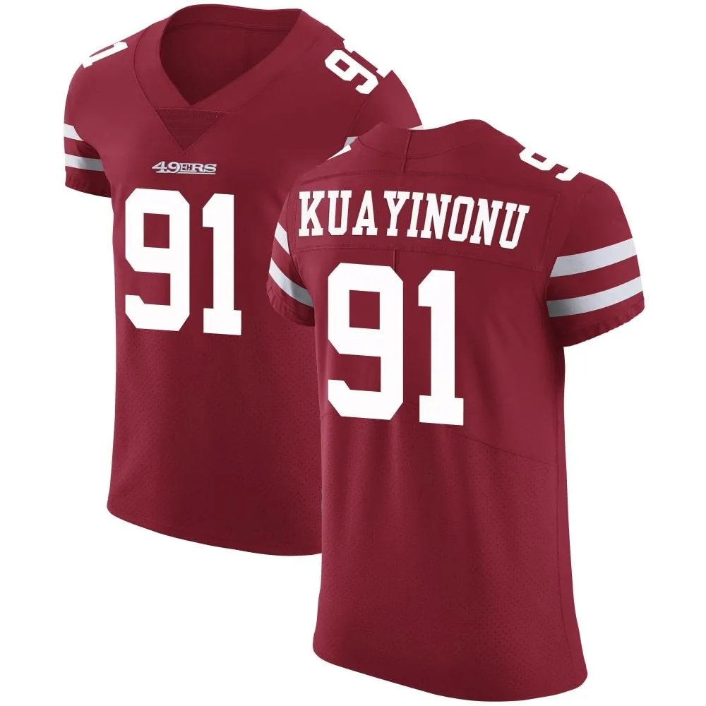 Men's San Francisco 49ers Sam Okuayinonu Nike Team Color Vapor Untouchable Elite Red Jersey Men's San Francisco 49ers Sam Okuayinonu Nike Team Color Vapor Untouchable Elite Red Jersey