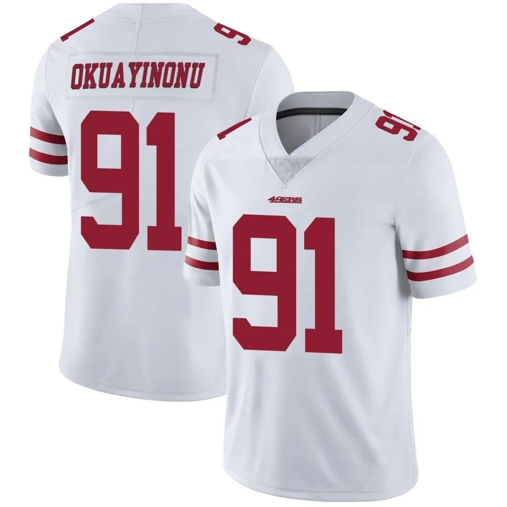 Men's San Francisco 49ers Sam Okuayinonu Nike Vapor Untouchable Limited White Jersey Men's San Francisco 49ers Sam Okuayinonu Nike Vapor Untouchable Limited White Jersey