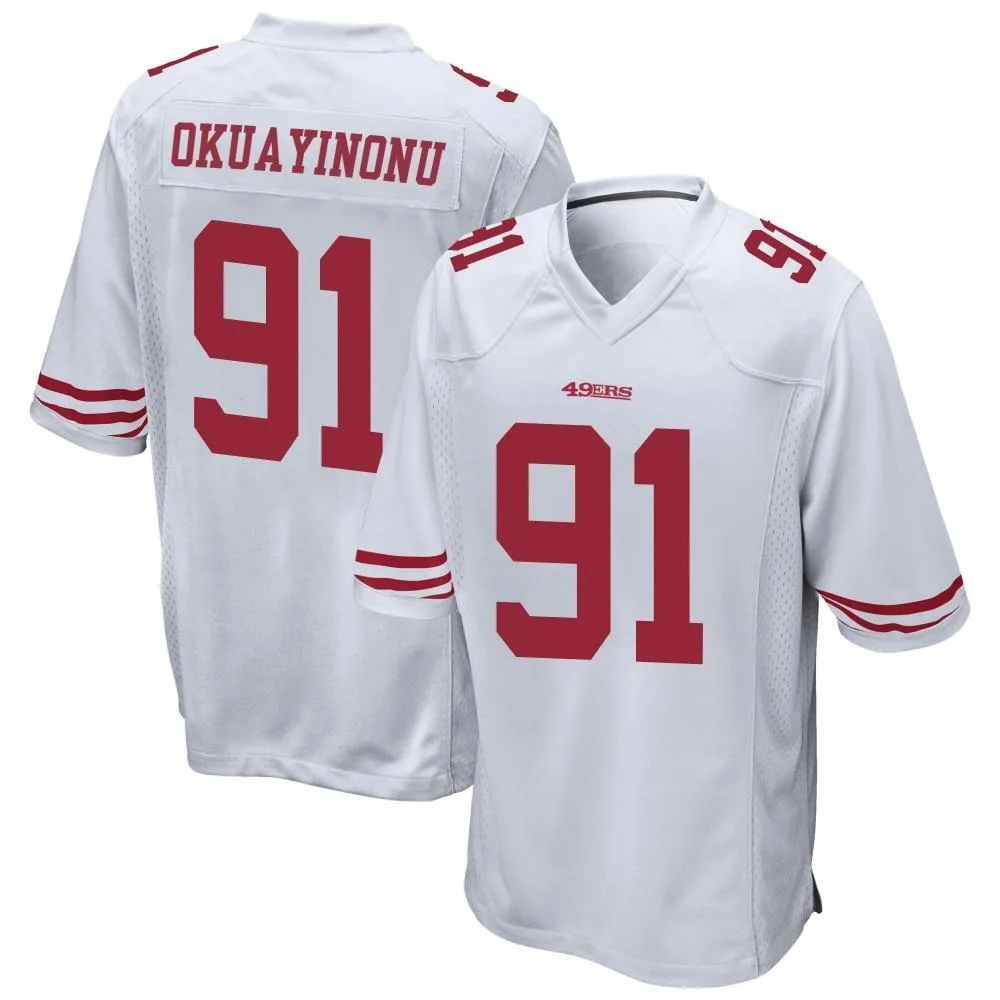 Youth San Francisco 49ers Sam Okuayinonu Nike Game White Jersey Youth San Francisco 49ers Sam Okuayinonu Nike Game White Jersey