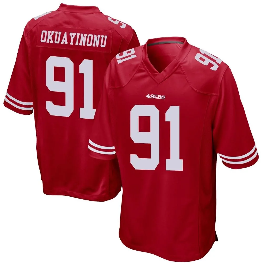 Youth San Francisco 49ers Sam Okuayinonu Nike Team Color Game Red Jersey Youth San Francisco 49ers Sam Okuayinonu Nike Team Color Game Red Jersey
