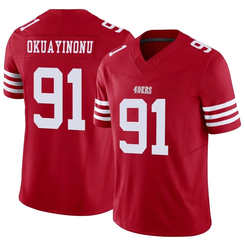 Youth San Francisco 49ers Sam Okuayinonu Nike Vapor F.U.S.E. Limited Scarlet Jersey Youth San Francisco 49ers Sam Okuayinonu Nike Vapor F.U.S.E. Limited Scarlet Jersey