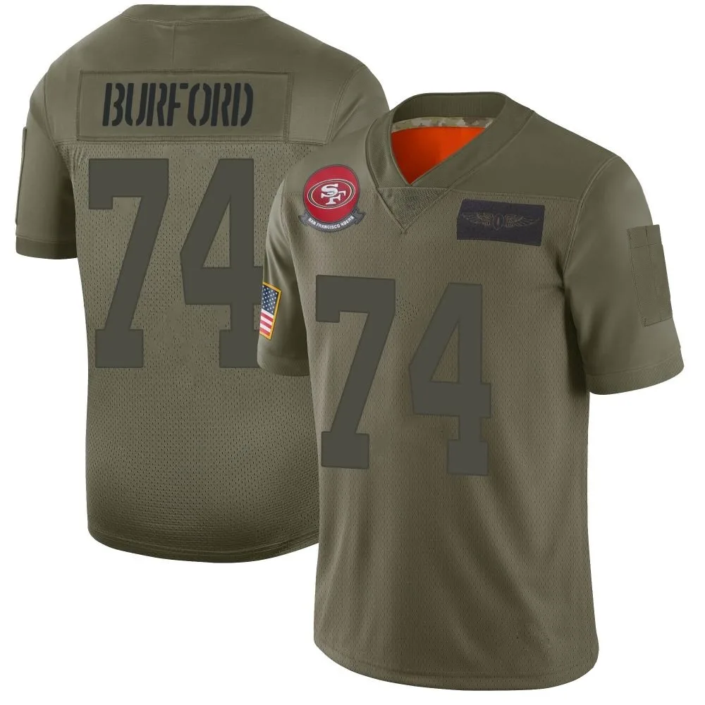 Men's San Francisco 49ers Spencer Burford Nike 2019 Salute To Service Limited Camo Jersey Men's San Francisco 49ers Spencer Burford Nike 2019 Salute To Service Limited Camo Jersey