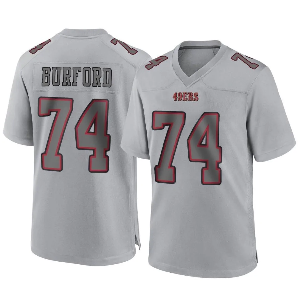 Men's San Francisco 49ers Spencer Burford Nike Atmosphere Fashion Game Gray Jersey Men's San Francisco 49ers Spencer Burford Nike Atmosphere Fashion Game Gray Jersey