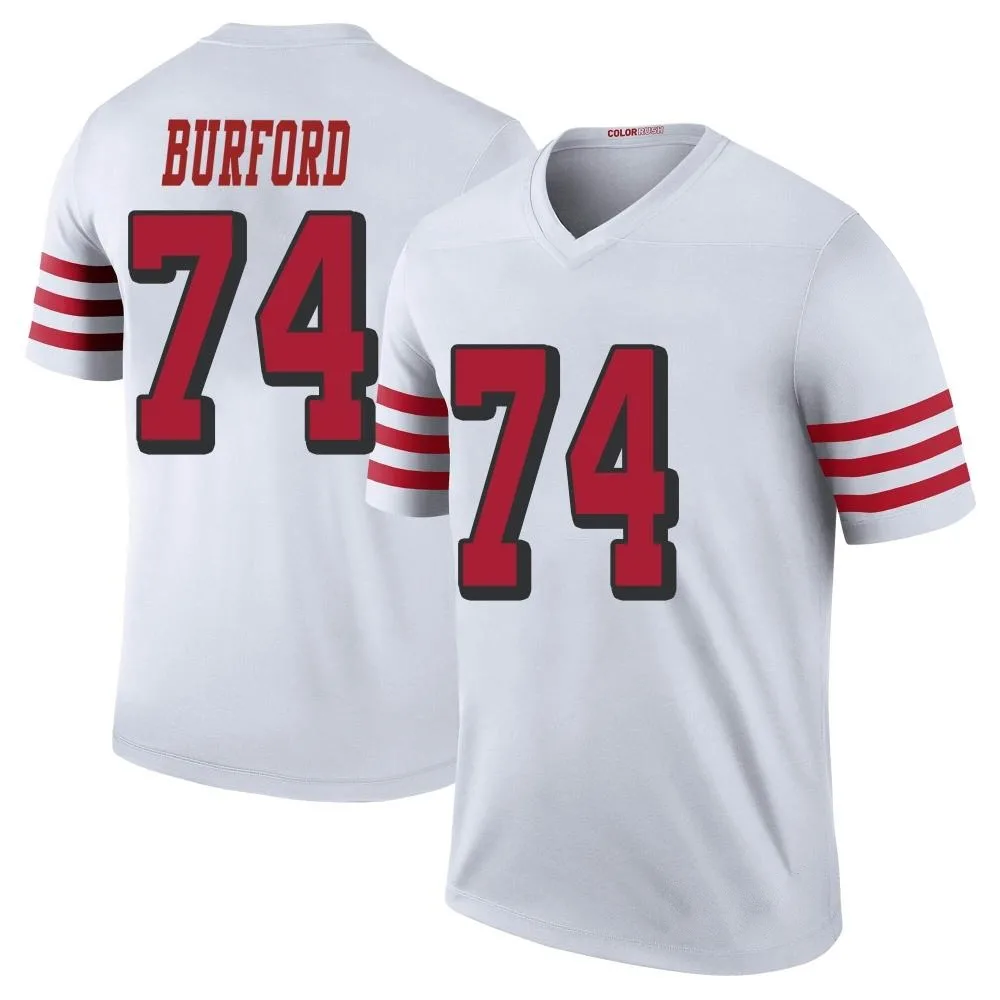 Men's San Francisco 49ers Spencer Burford Nike Color Rush Legend White Jersey Men's San Francisco 49ers Spencer Burford Nike Color Rush Legend White Jersey