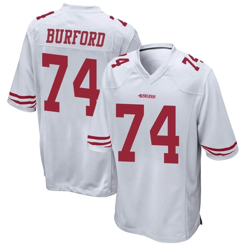 Men's San Francisco 49ers Spencer Burford Nike Game White Jersey Men's San Francisco 49ers Spencer Burford Nike Game White Jersey