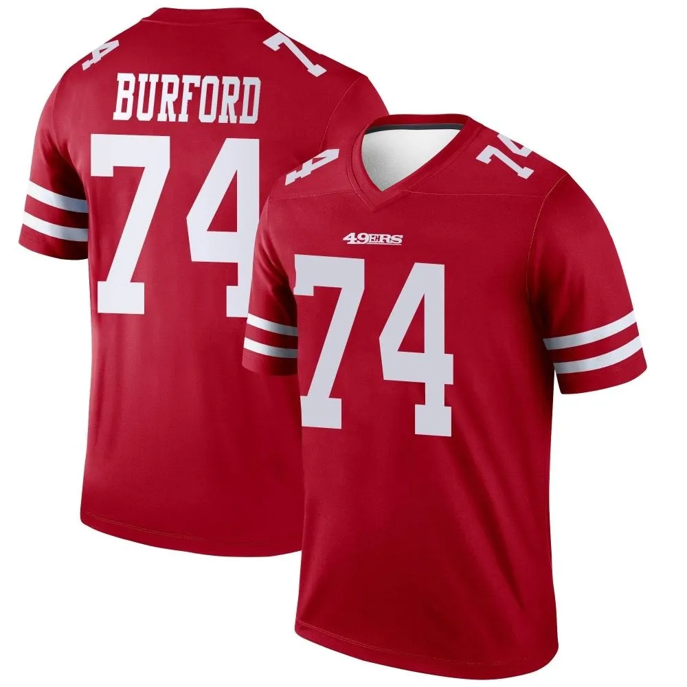 Men's San Francisco 49ers Spencer Burford Nike Legend Scarlet Jersey Men's San Francisco 49ers Spencer Burford Nike Legend Scarlet Jersey