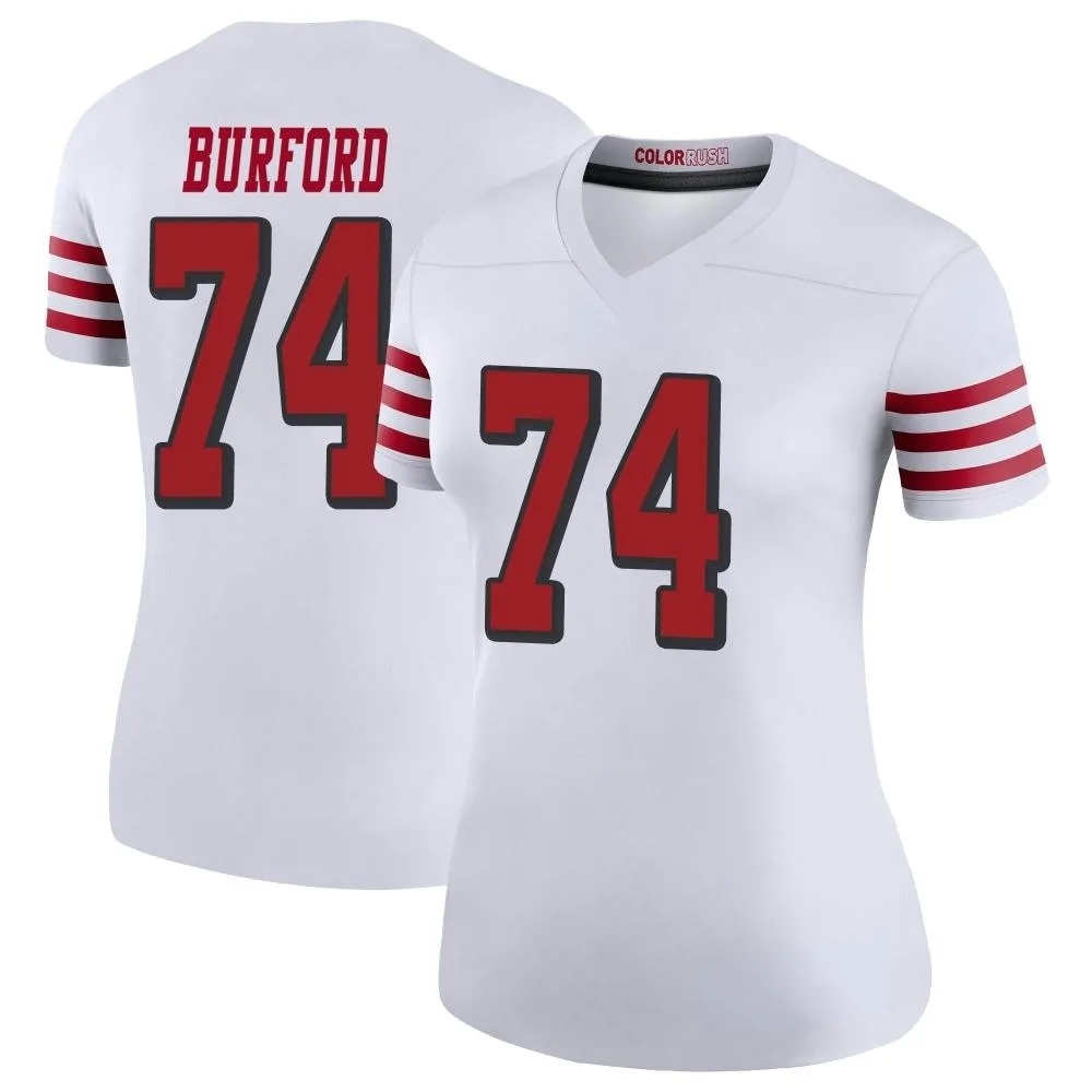 Women's San Francisco 49ers Spencer Burford Nike Color Rush Legend White Jersey Women's San Francisco 49ers Spencer Burford Nike Color Rush Legend White Jersey