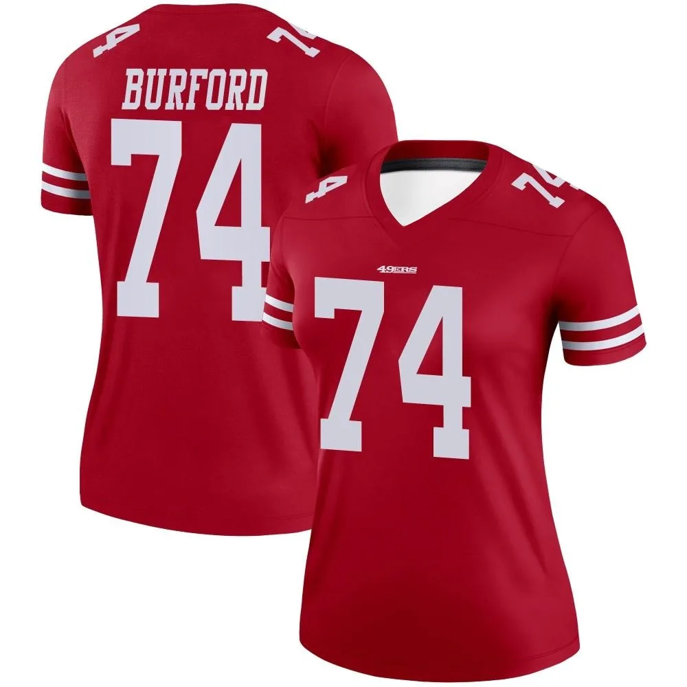 Women's San Francisco 49ers Spencer Burford Nike Legend Scarlet Jersey Women's San Francisco 49ers Spencer Burford Nike Legend Scarlet Jersey