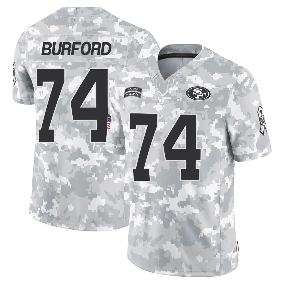 Youth San Francisco 49ers Spencer Burford Nike 2024 Salute To Service Limited Arctic Camo Jersey Youth San Francisco 49ers Spencer Burford Nike 2024 Salute To Service Limited Arctic Camo Jersey