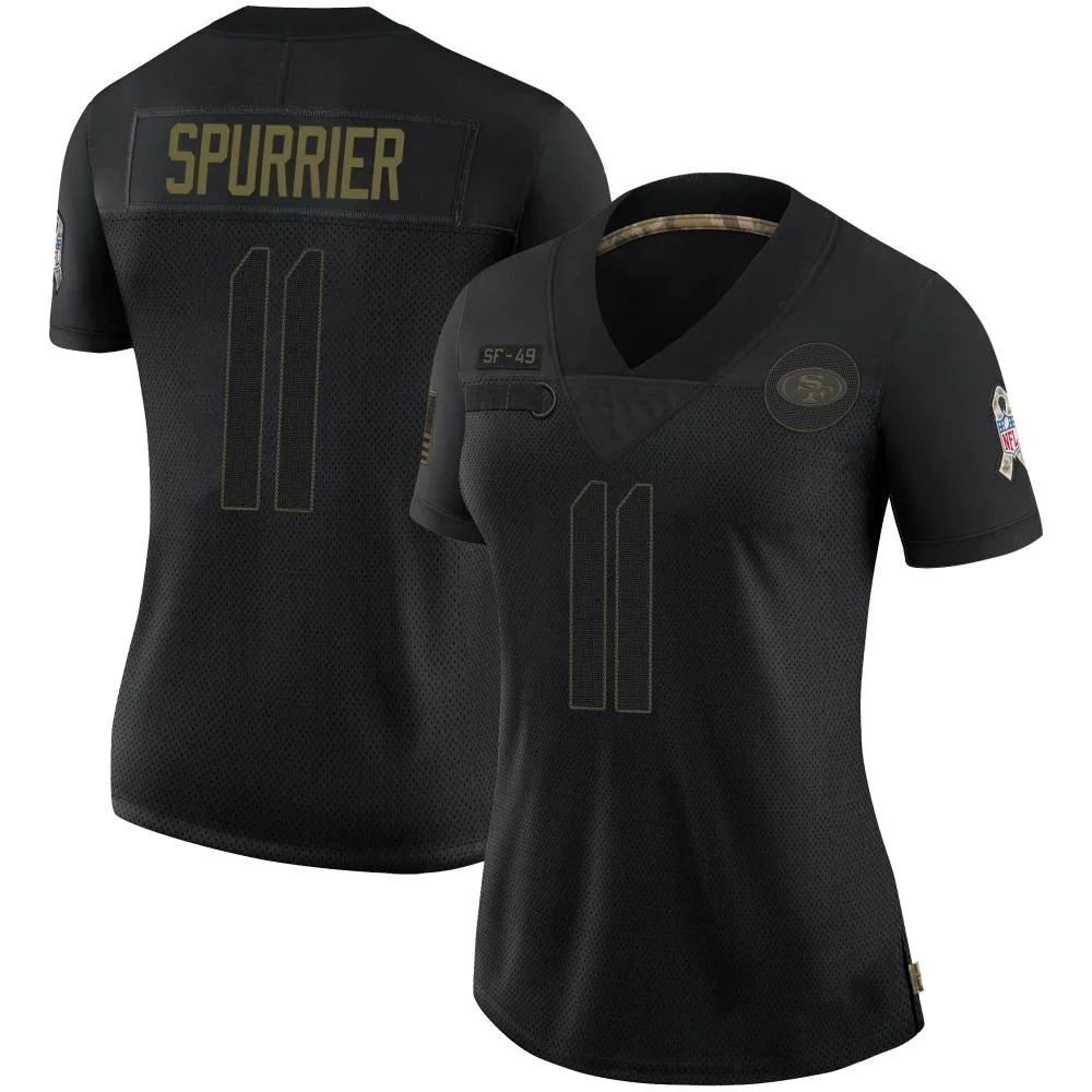Women's San Francisco 49ers Steve Spurrier Nike 2020 Salute To Service Limited Black Jersey Women's San Francisco 49ers Steve Spurrier Nike 2020 Salute To Service Limited Black Jersey