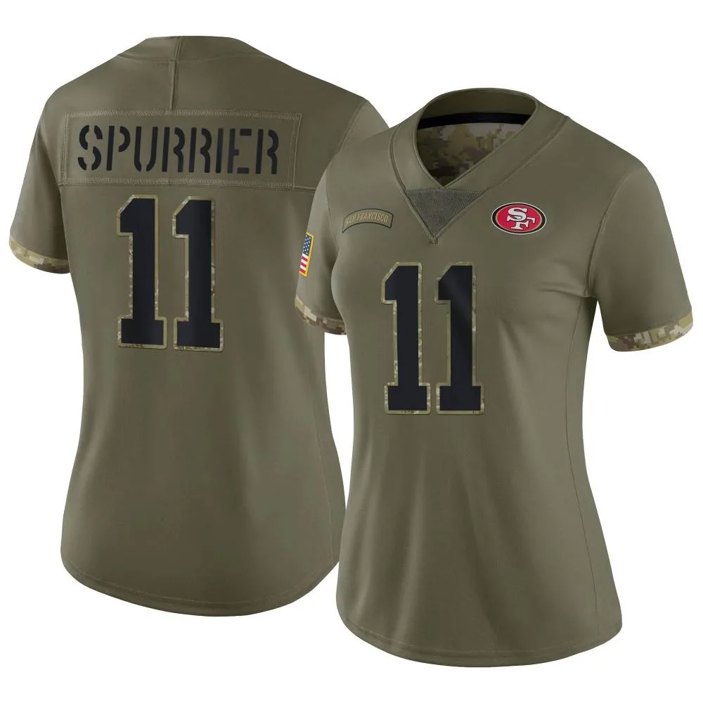 Women's San Francisco 49ers Steve Spurrier Nike 2022 Salute To Service Limited Olive Jersey Women's San Francisco 49ers Steve Spurrier Nike 2022 Salute To Service Limited Olive Jersey