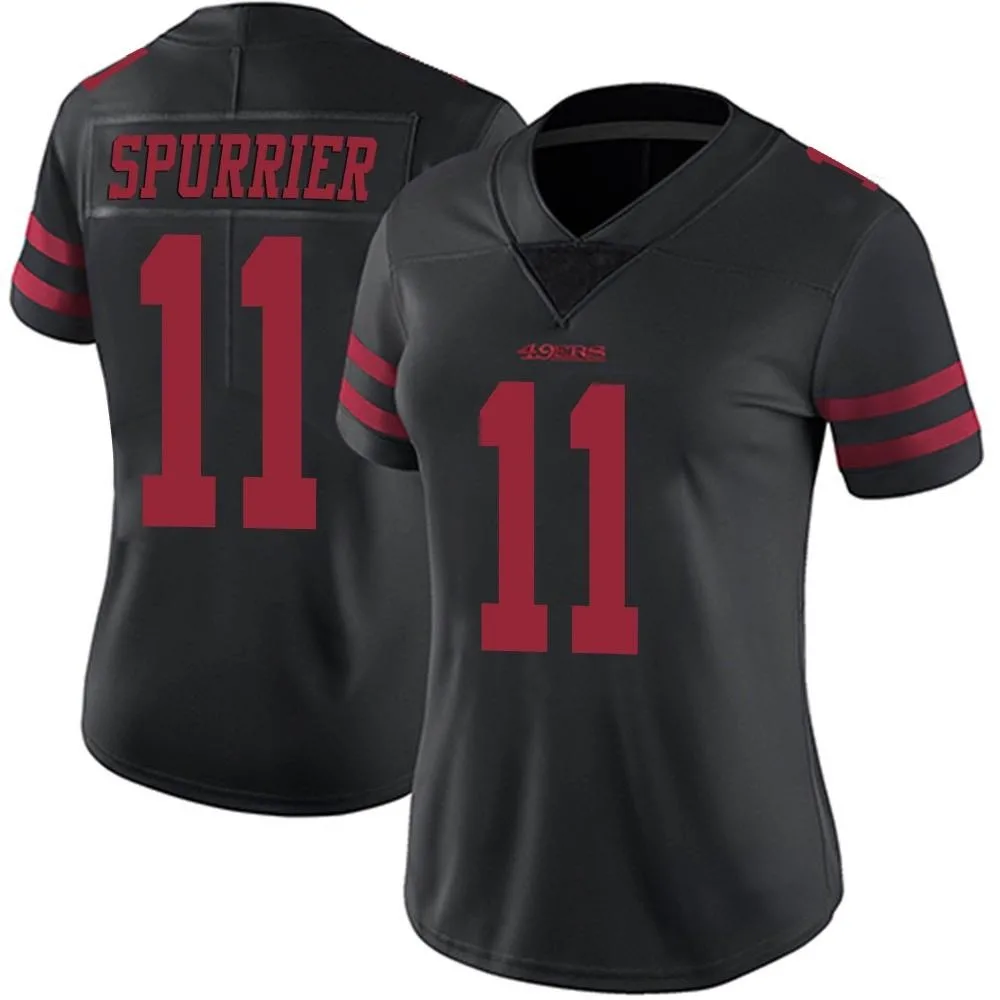 Women's San Francisco 49ers Steve Spurrier Nike Alternate Vapor Untouchable Limited Black Jersey Women's San Francisco 49ers Steve Spurrier Nike Alternate Vapor Untouchable Limited Black Jersey