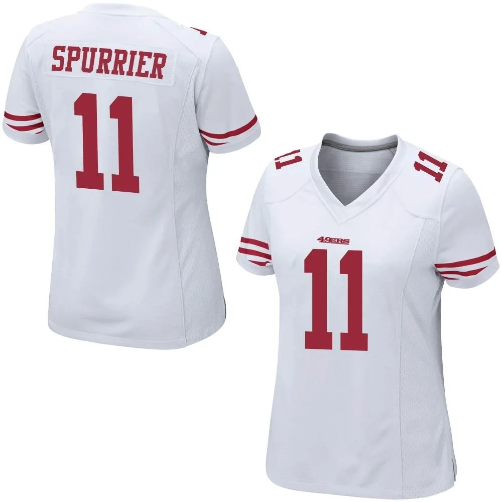 Women's San Francisco 49ers Steve Spurrier Nike Game White Jersey Women's San Francisco 49ers Steve Spurrier Nike Game White Jersey