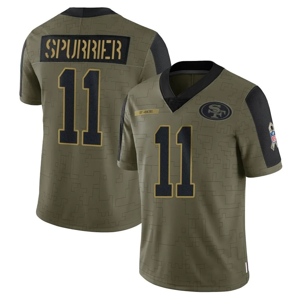 Youth San Francisco 49ers Steve Spurrier Nike 2021 Salute To Service Limited Olive Jersey Youth San Francisco 49ers Steve Spurrier Nike 2021 Salute To Service Limited Olive Jersey