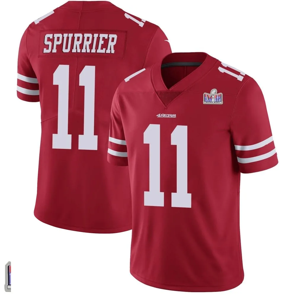 Youth San Francisco 49ers Steve Spurrier Nike Team Color Vapor Untouchable Super Bowl LVIII Patch Limited Red Jersey Youth San Francisco 49ers Steve Spurrier Nike Team Color Vapor Untouchable Super Bowl LVIII Patch Limited Red Jersey